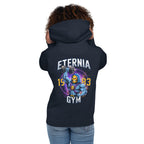 Hoodie Skeletor Eternia Gym 1983 Raised Dumbbell - Modelo femenina espalda