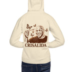 Hoodie Crisálida Hombre Tatuaje Tribal Mariposas Sepia - Modelo masculino espalda