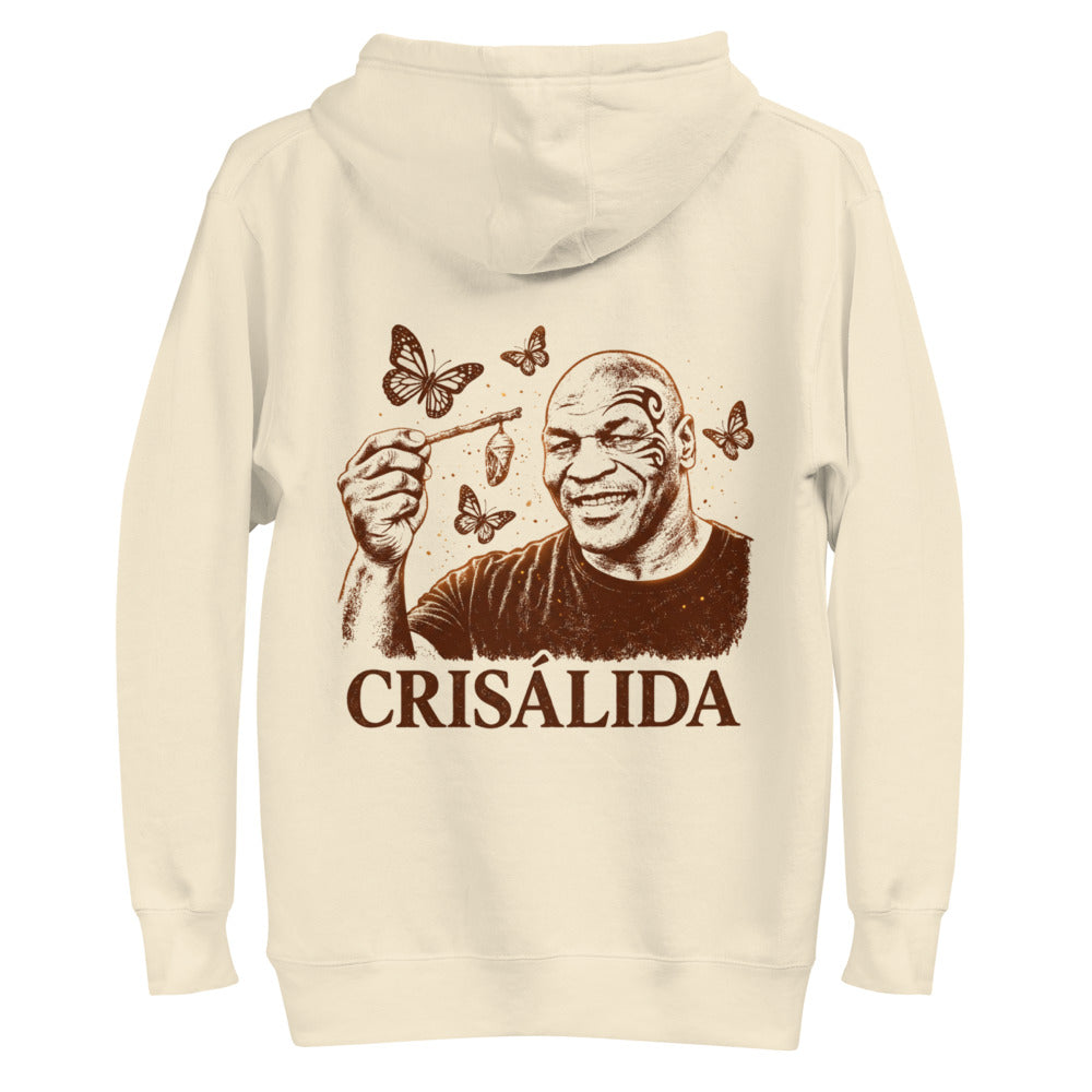 Hoodie Crisálida Hombre Tatuaje Tribal Mariposas Sepia - Plano