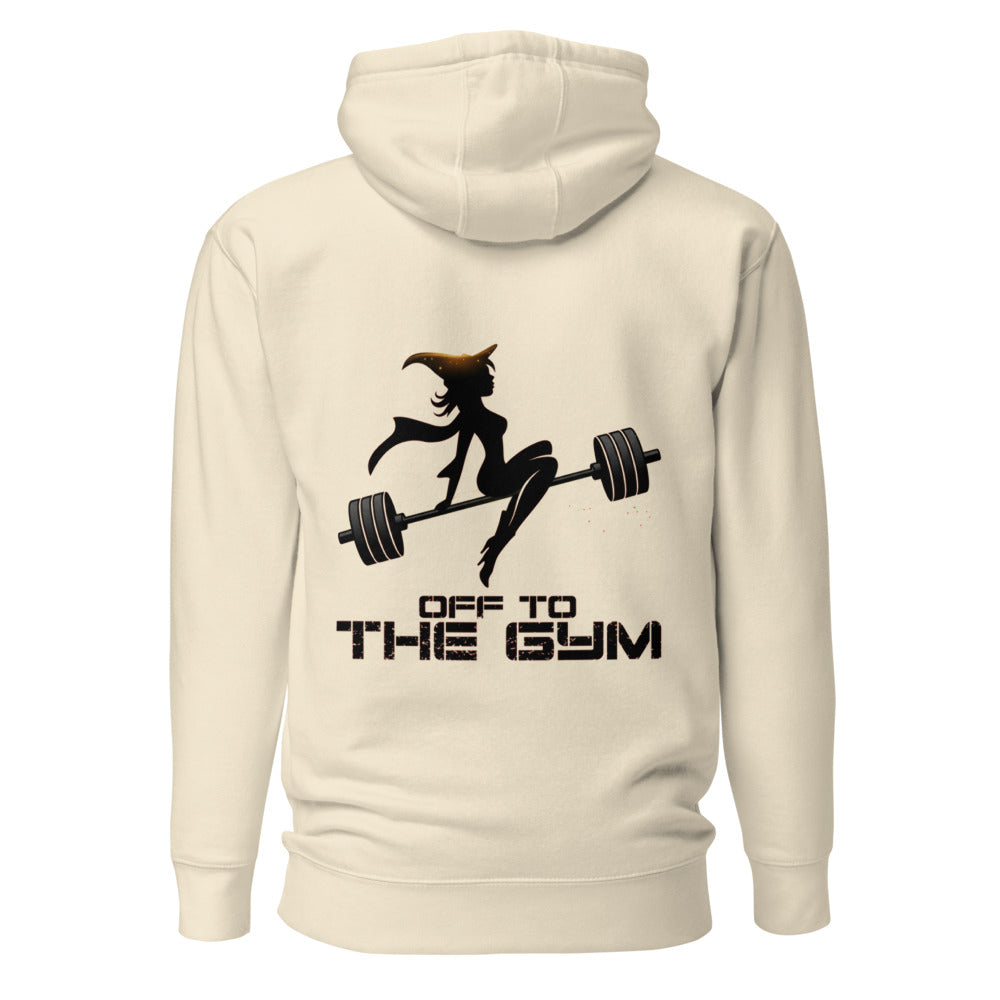 Hoodie Off To The Gym Witch Barbell - Espalda