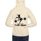 Hoodie Off To The Gym Witch Barbell - Modelo masculino espalda