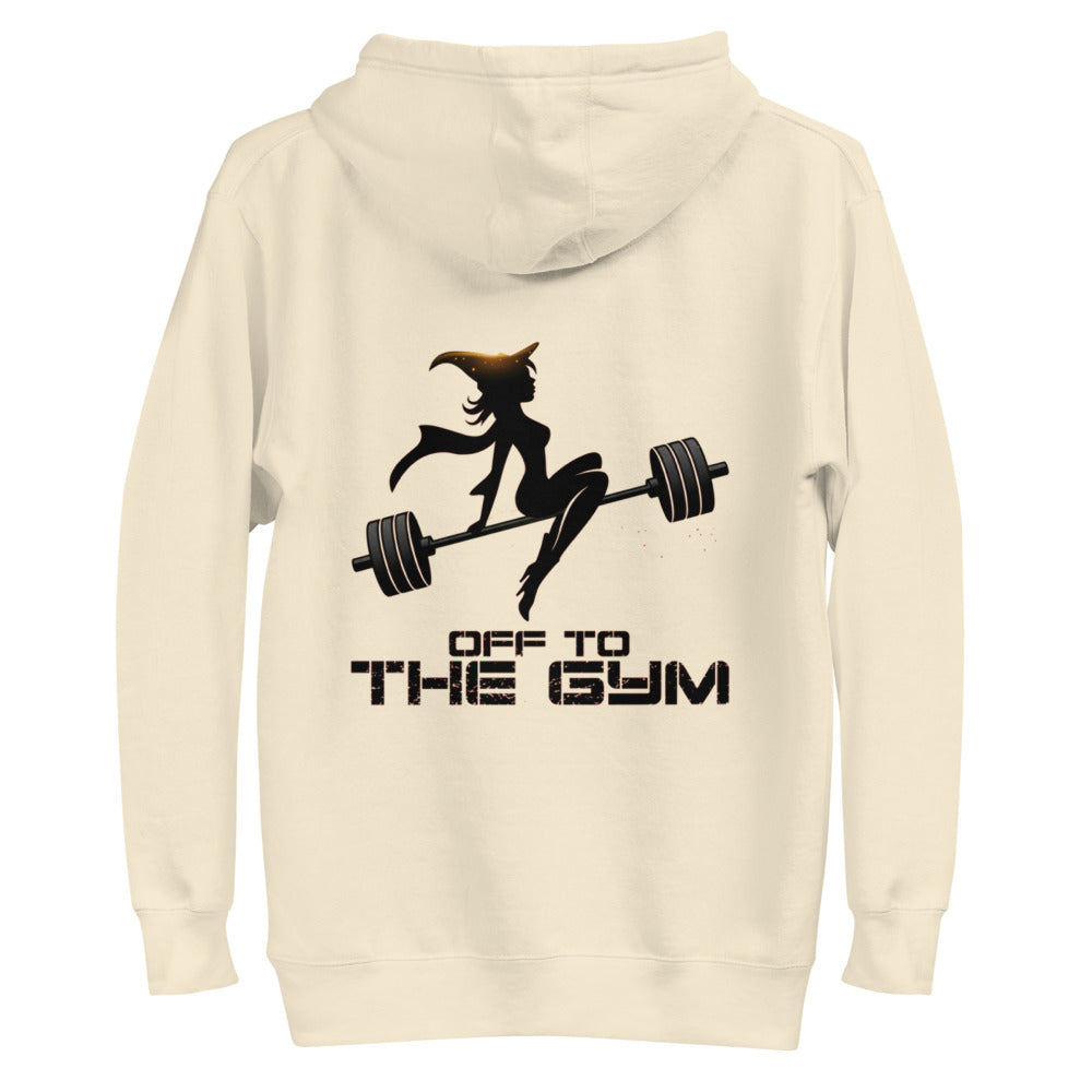 Hoodie Off To The Gym Witch Barbell - Plano