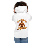 Hoodie Old School Bodybuilding Gold Physique - Modelo femenina espalda