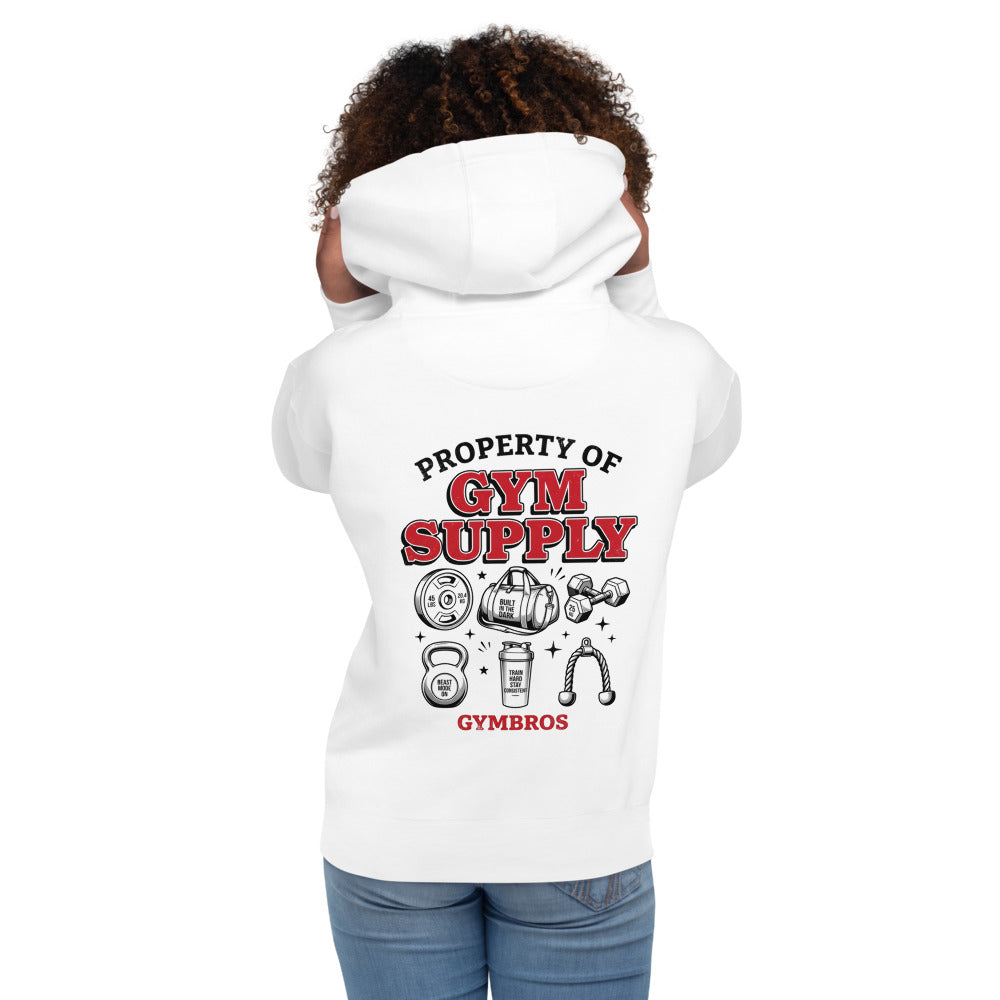 Hoodie Property Of Gym Supply Kettlebell Shaker - Modelo femenina espalda