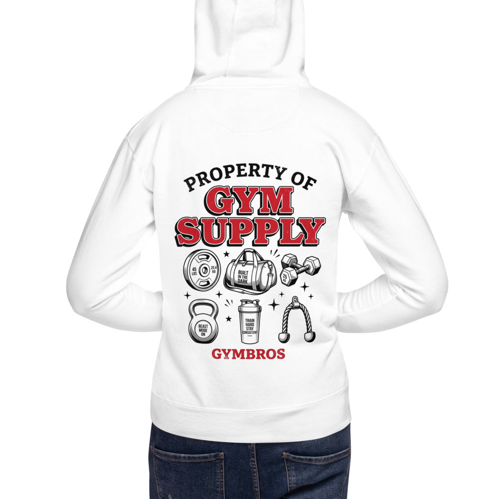 Hoodie Property Of Gym Supply Kettlebell Shaker - Modelo masculino espalda