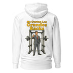 Hoodie Pulgar Arriba Power Rack Traje Gris - Espalda