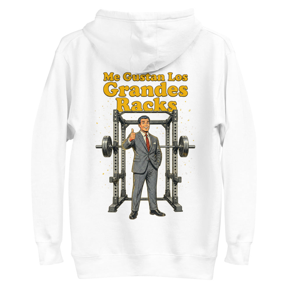 Hoodie Pulgar Arriba Power Rack Traje Gris - Plano