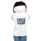 Hoodie Soy Aburrido Nena Gimnasio Y Dinero - Modelo femenina espalda