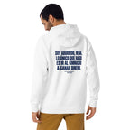 Hoodie Soy Aburrido Nena Gimnasio Y Dinero - Modelo masculino espalda 2