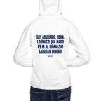 Hoodie Soy Aburrido Nena Gimnasio Y Dinero - Modelo masculino espalda