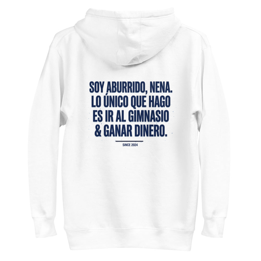 Hoodie Soy Aburrido Nena Gimnasio Y Dinero - Plano