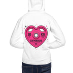 Hoodie Strength With Purpose Pink Heart Plate - Modelo masculino espalda