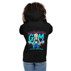 Hoodie Android 18 Hoy Sudas Mañana Brillas - Modelo femenina espalda