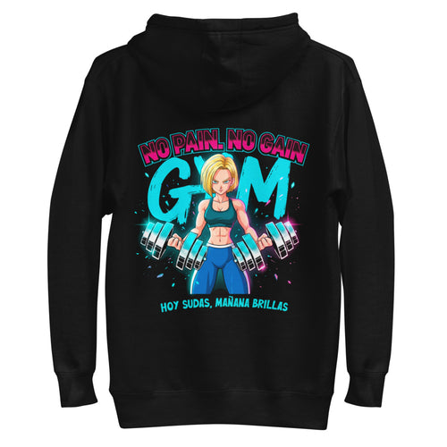 Hoodie Android 18 Hoy Sudas Mañana Brillas - Plano