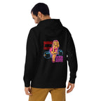 Hoodie Barras Y Coletas Entrena Descansa Repite - Modelo masculino espalda 2