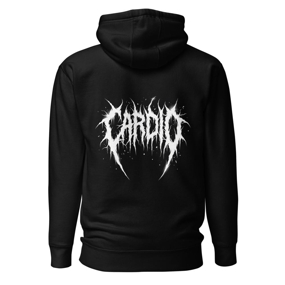 Hoodie Cardio Death Metal Espinas Blancas - Espalda