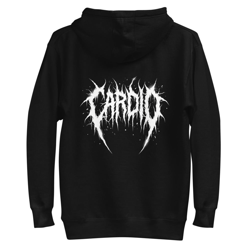 Hoodie Cardio Death Metal Espinas Blancas - Plano