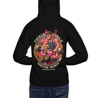 Hoodie Coraje El Perro Cobarde Fuerza Y Coraje Gym - Modelo masculino espalda