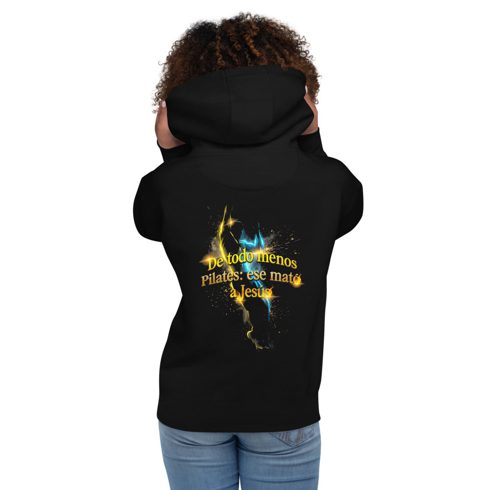 Hoodie De Todo Menos Pilates Ese Mató A Jesús - Modelo femenina espalda