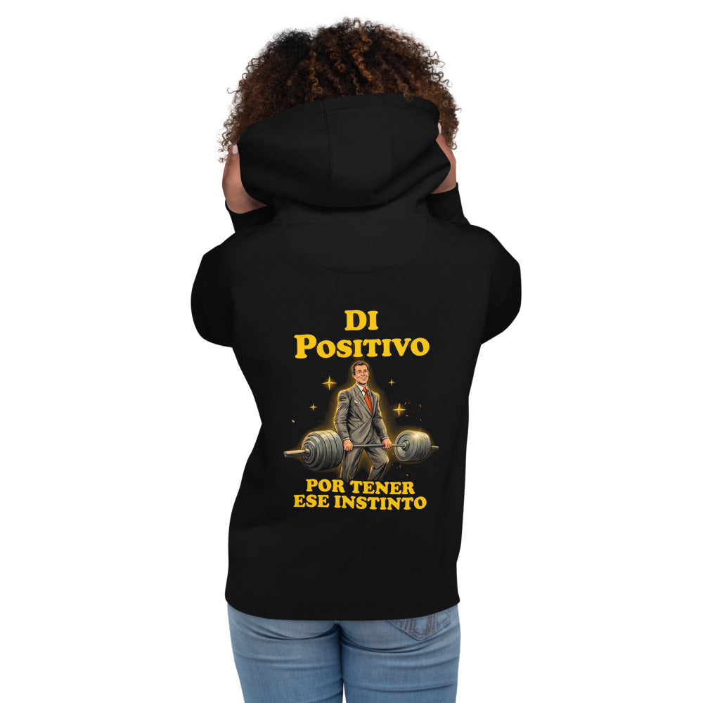 Hoodie Di Positivo Por Tener Ese Instinto - Modelo femenina espalda