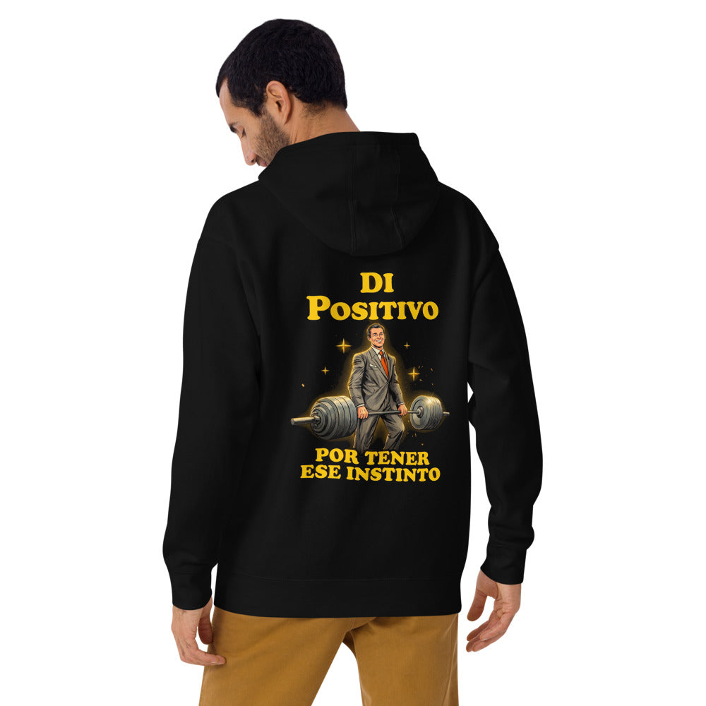Hoodie Di Positivo Por Tener Ese Instinto - Modelo masculino espalda 2