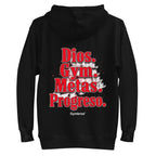 Hoodie Dios Gym Metas Progreso Letras Rojas - Plano