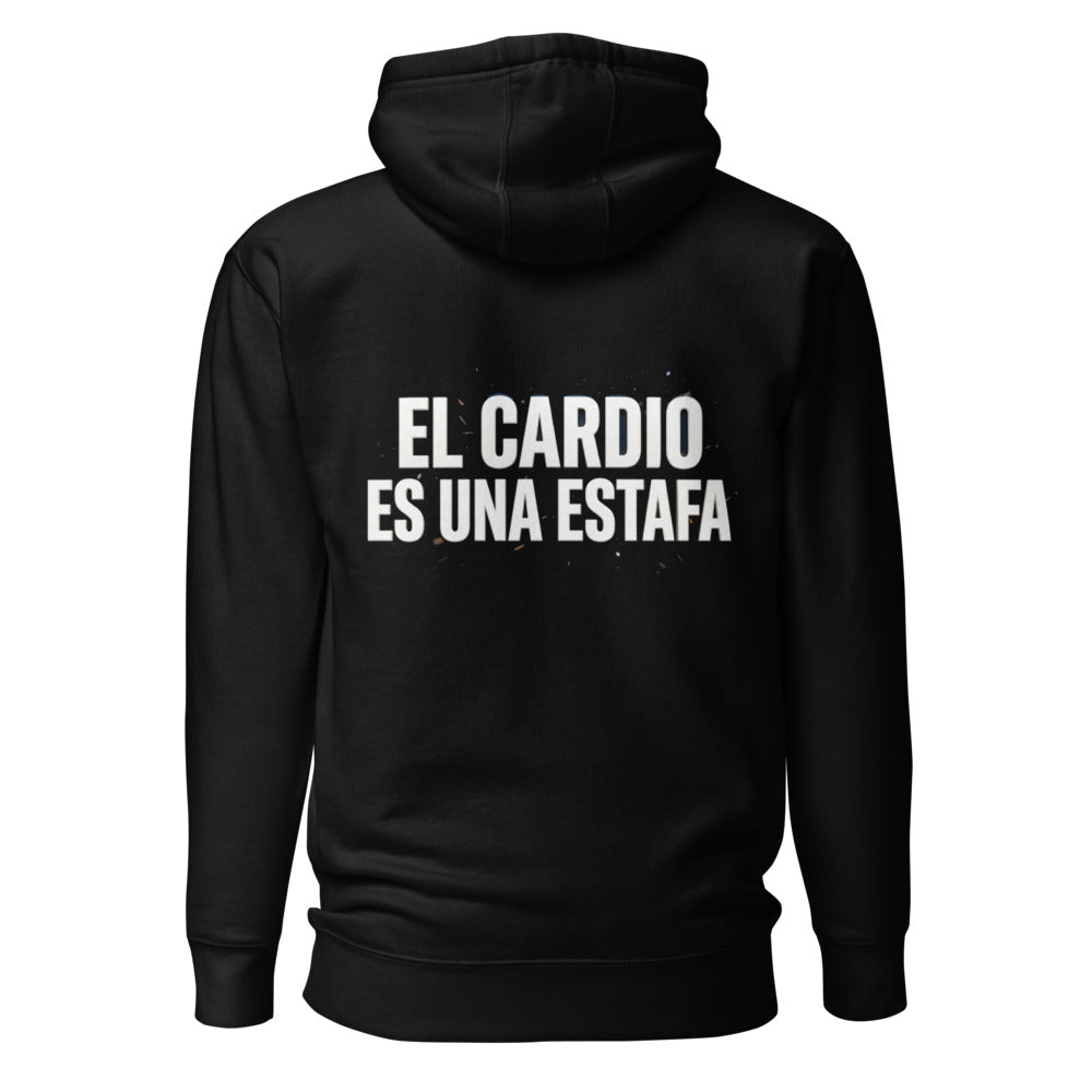 Hoodie El Cardio Es Una Estafa - Espalda
