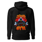 Hoodie Godzilla Gojira Gym Barbell Blue Spikes - Espalda
