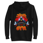 Hoodie Godzilla Gojira Gym Barbell Blue Spikes - Plano