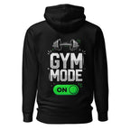 Hoodie Gym Mode On Barbell Toggle - Espalda