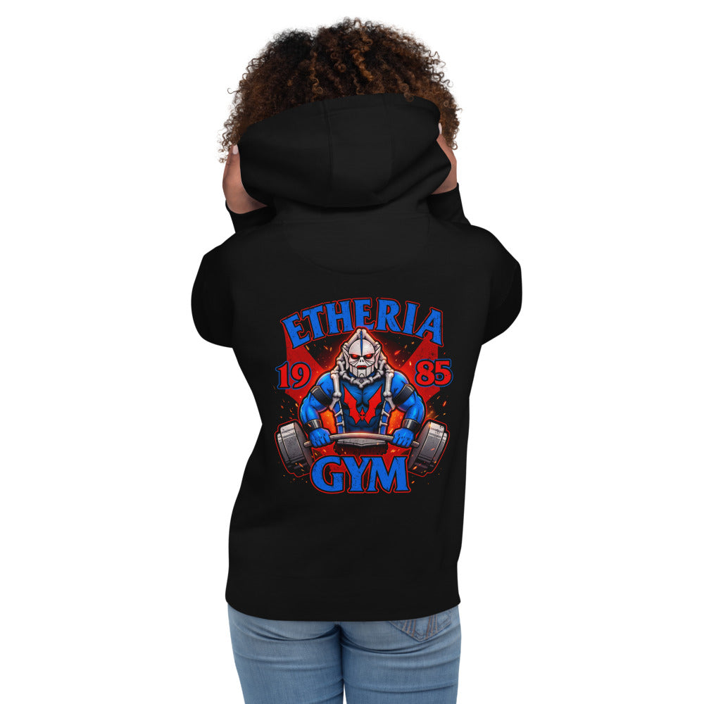 Hoodie Hordak Etheria Gym 1985 - Modelo femenina espalda