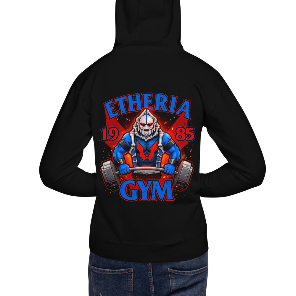 Hoodie Hordak Etheria Gym 1985 - Modelo masculino espalda