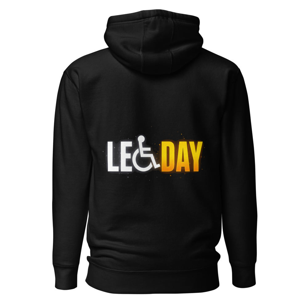 Hoodie Leg Day Access Symbol Gym Humor - Espalda