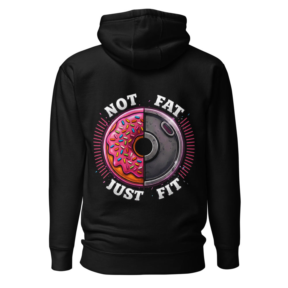Hoodie Not Fat Just Fit Donut Plate - Espalda