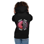 Hoodie Not Fat Just Fit Donut Plate - Modelo femenina espalda