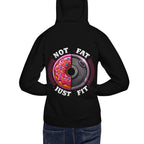 Hoodie Not Fat Just Fit Donut Plate - Modelo masculino espalda