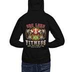 Hoodie Orc Lord Fitness Orc Village Gym - Modelo masculino espalda