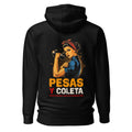 Hoodie Pesas Y Coleta Construidas Por Determinación - Espalda