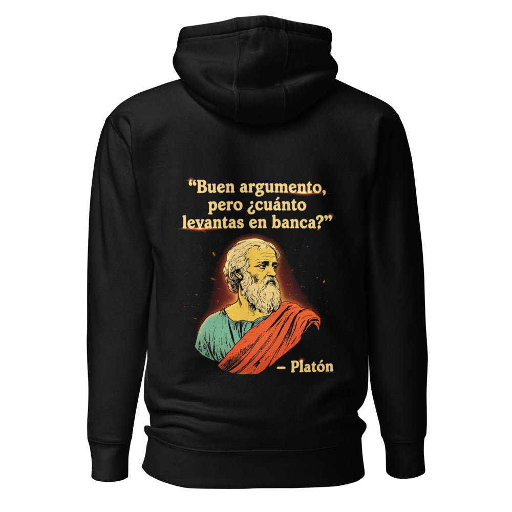 Hoodie Platón Cuánto Levantas En Banca - Espalda