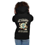 Hoodie Tienes Que Amar El Cardio Planeta Tierra - Modelo femenina espalda