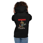 Hoodie Zombie Skull Bodybuilder Deadlift Barbell - Modelo femenina espalda