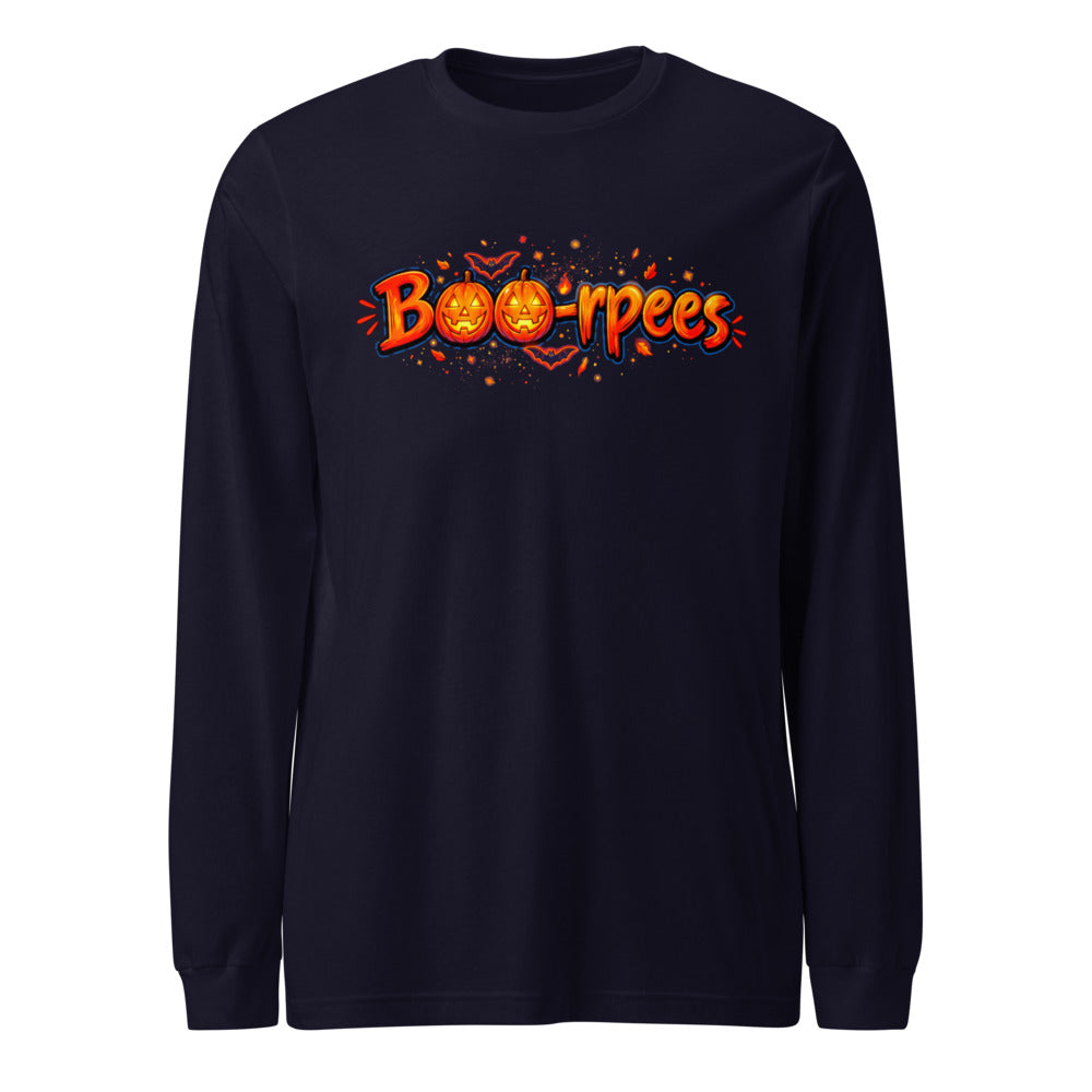Manga larga Boo-rpees Halloween Pumpkin Burpees - Frente