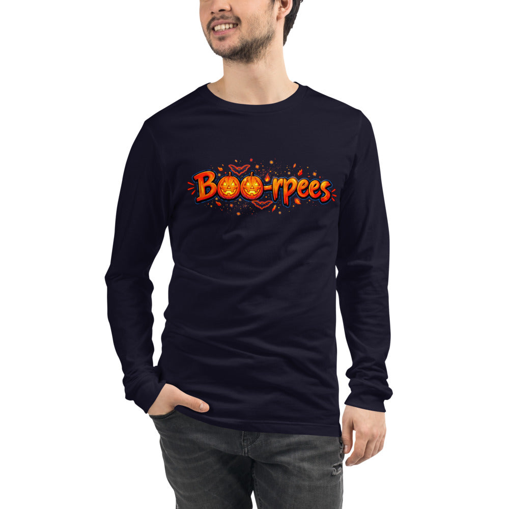 Manga larga Boo-rpees Halloween Pumpkin Burpees - Modelo masculino