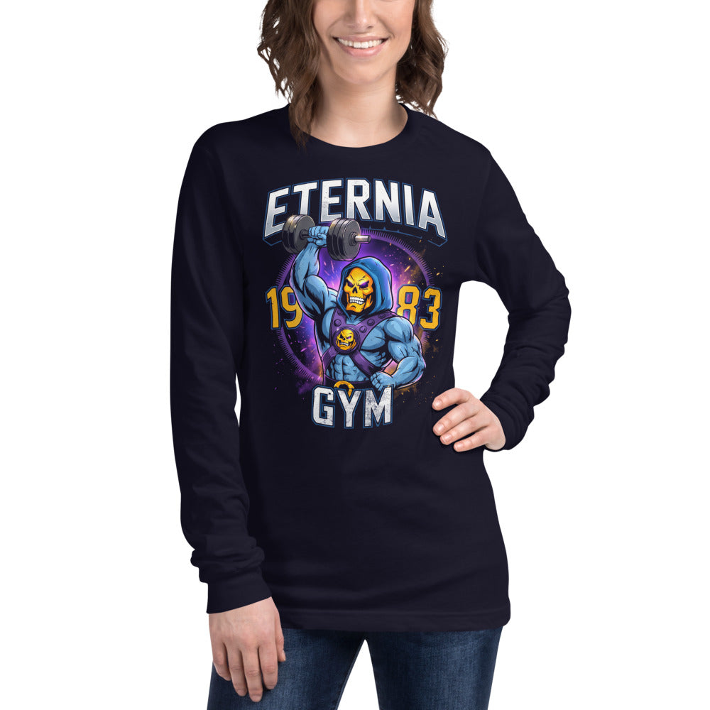 Manga larga Skeletor Eternia Gym 1983 Raised Dumbbell - Modelo femenina