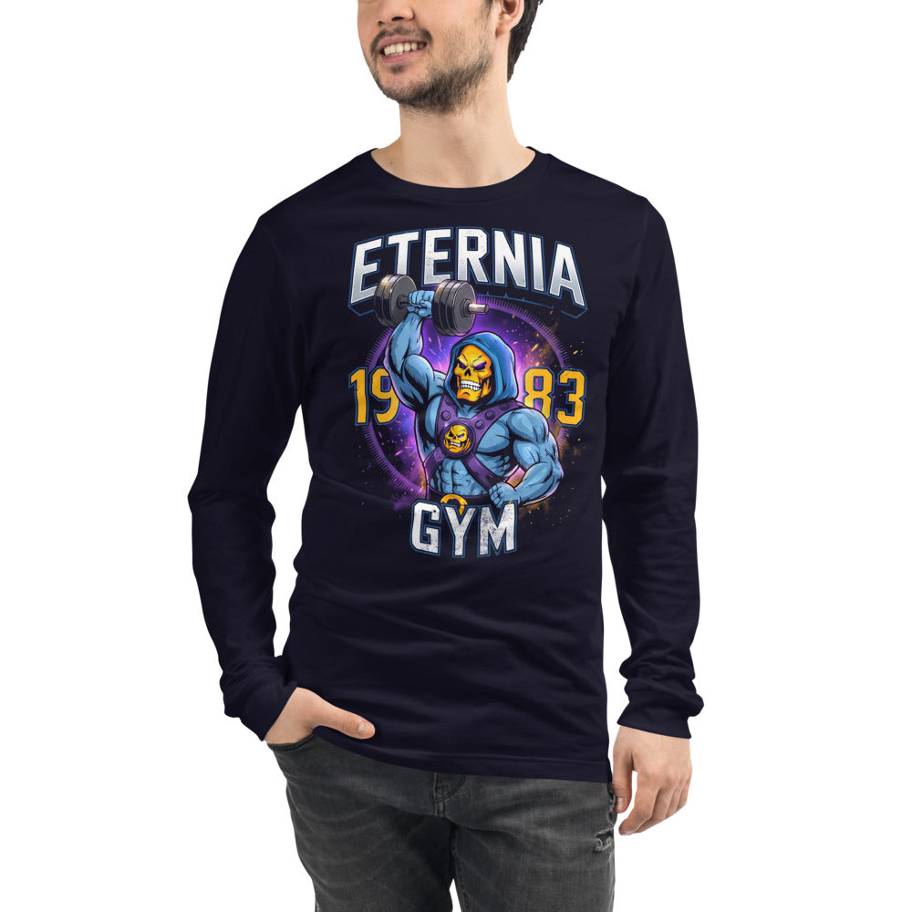 Manga larga Skeletor Eternia Gym 1983 Raised Dumbbell - Modelo masculino