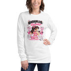 Manga larga Barbells And Ponytails Kawaii Gym - Modelo femenina