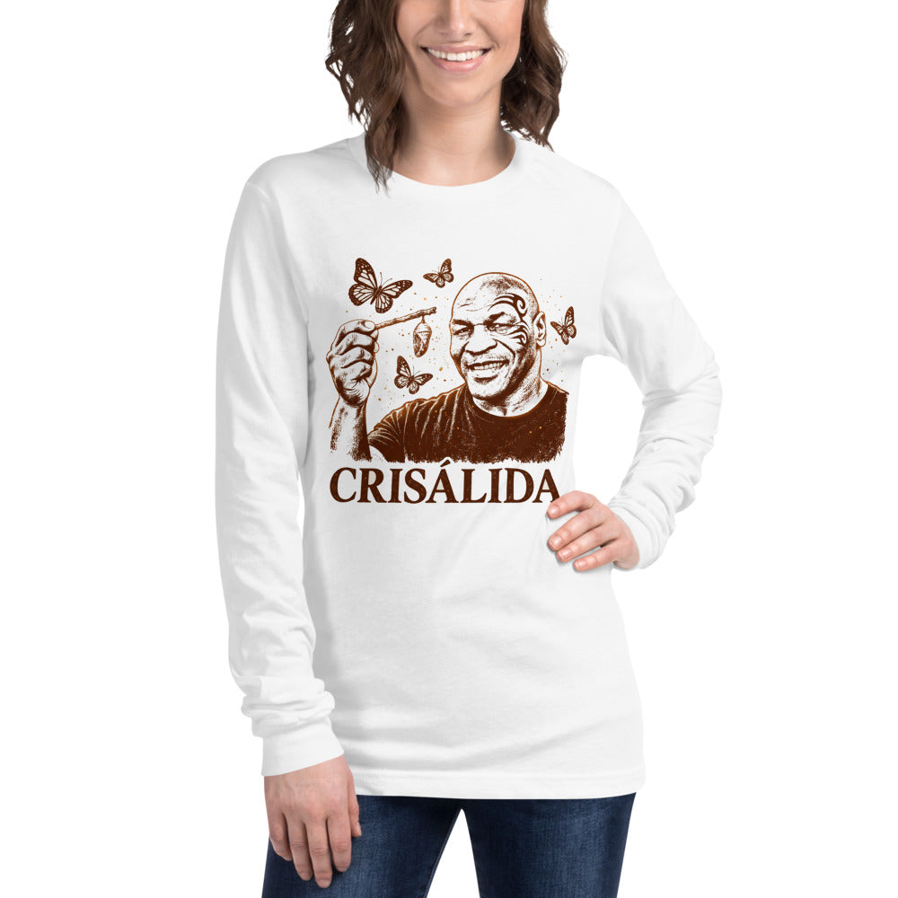 Manga larga Crisálida Hombre Tatuaje Tribal Mariposas Sepia - Modelo femenina