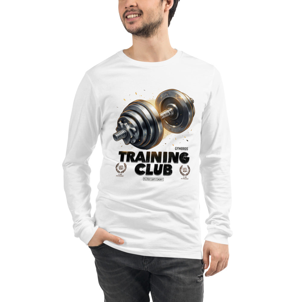 Manga larga Gymbros Training Club Steel Dumbbell - Modelo masculino