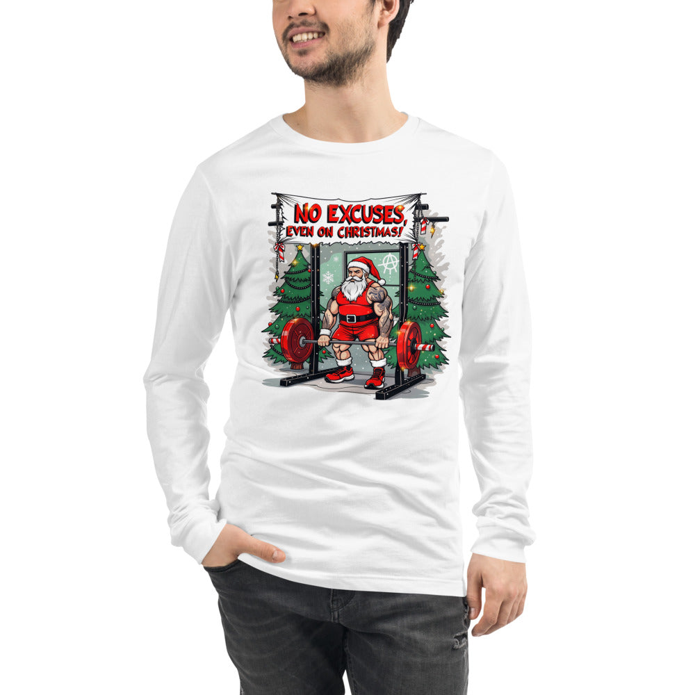 Manga larga No Excuses Even On Christmas - Modelo masculino