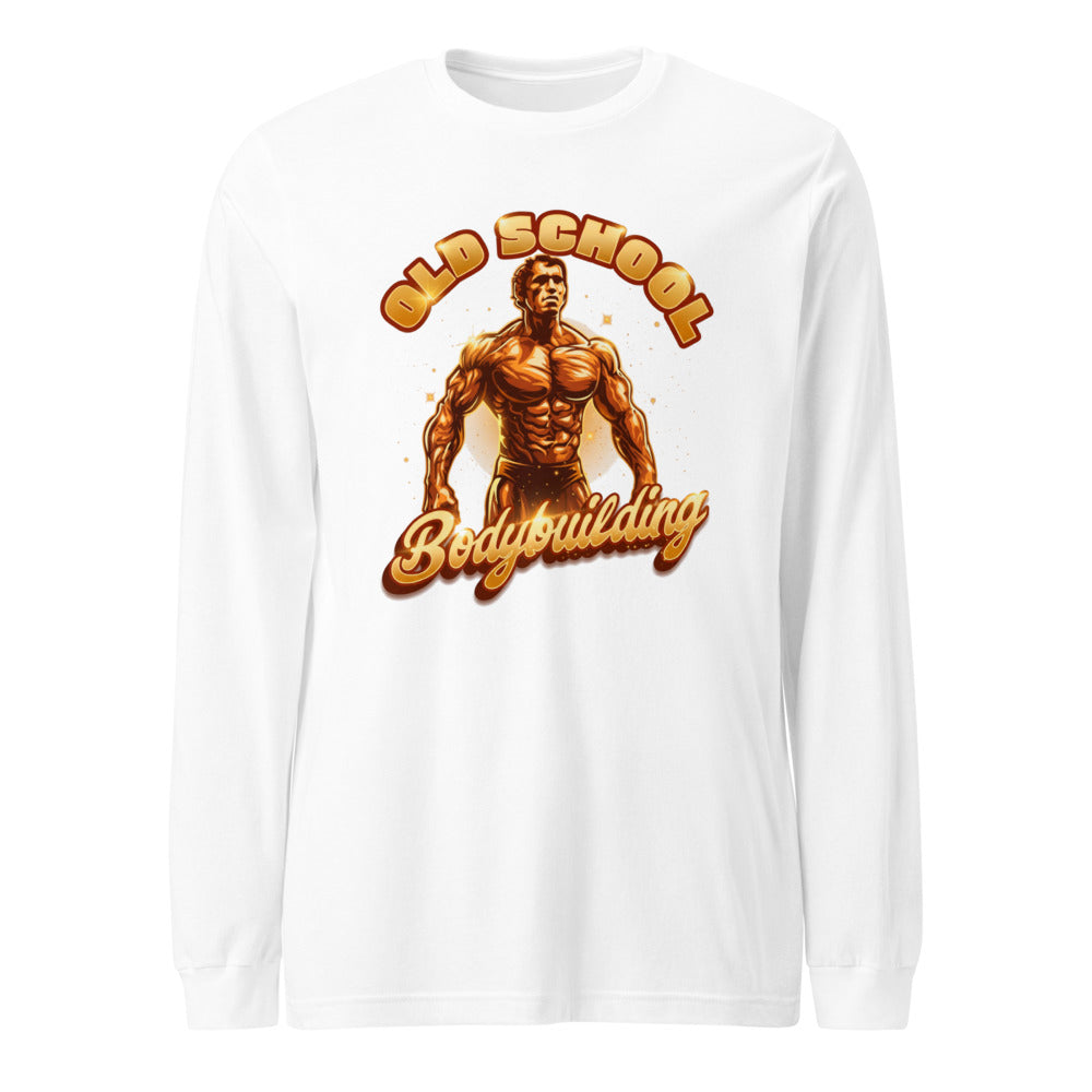 Manga larga Old School Bodybuilding Gold Physique - Frente